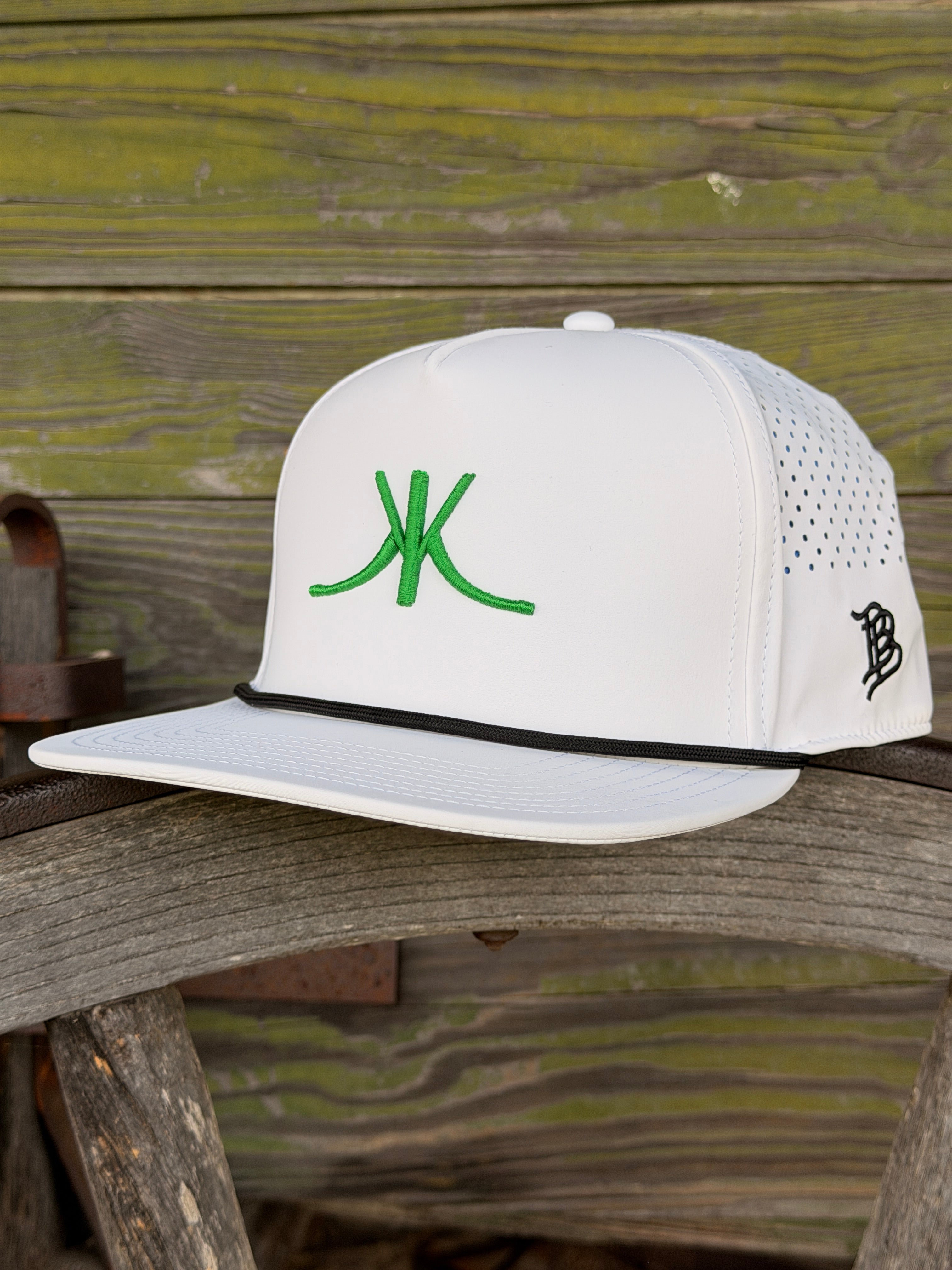 Branded Bills X Kerry Kelley White Rope Cap w/ Green KK Brand