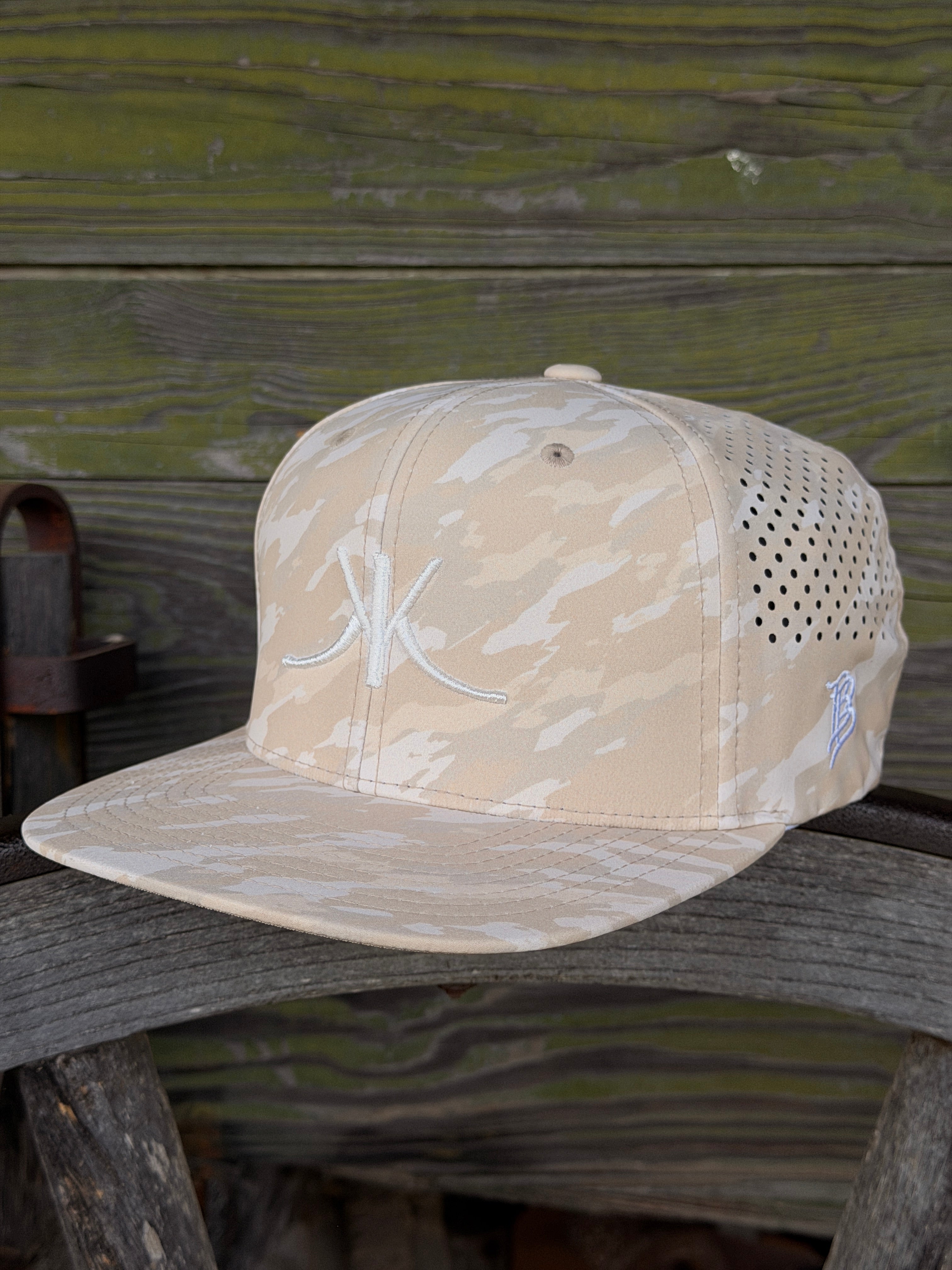 Branded Bills X Kerry Kelley Desert Camo Cap w/ White KK Brand