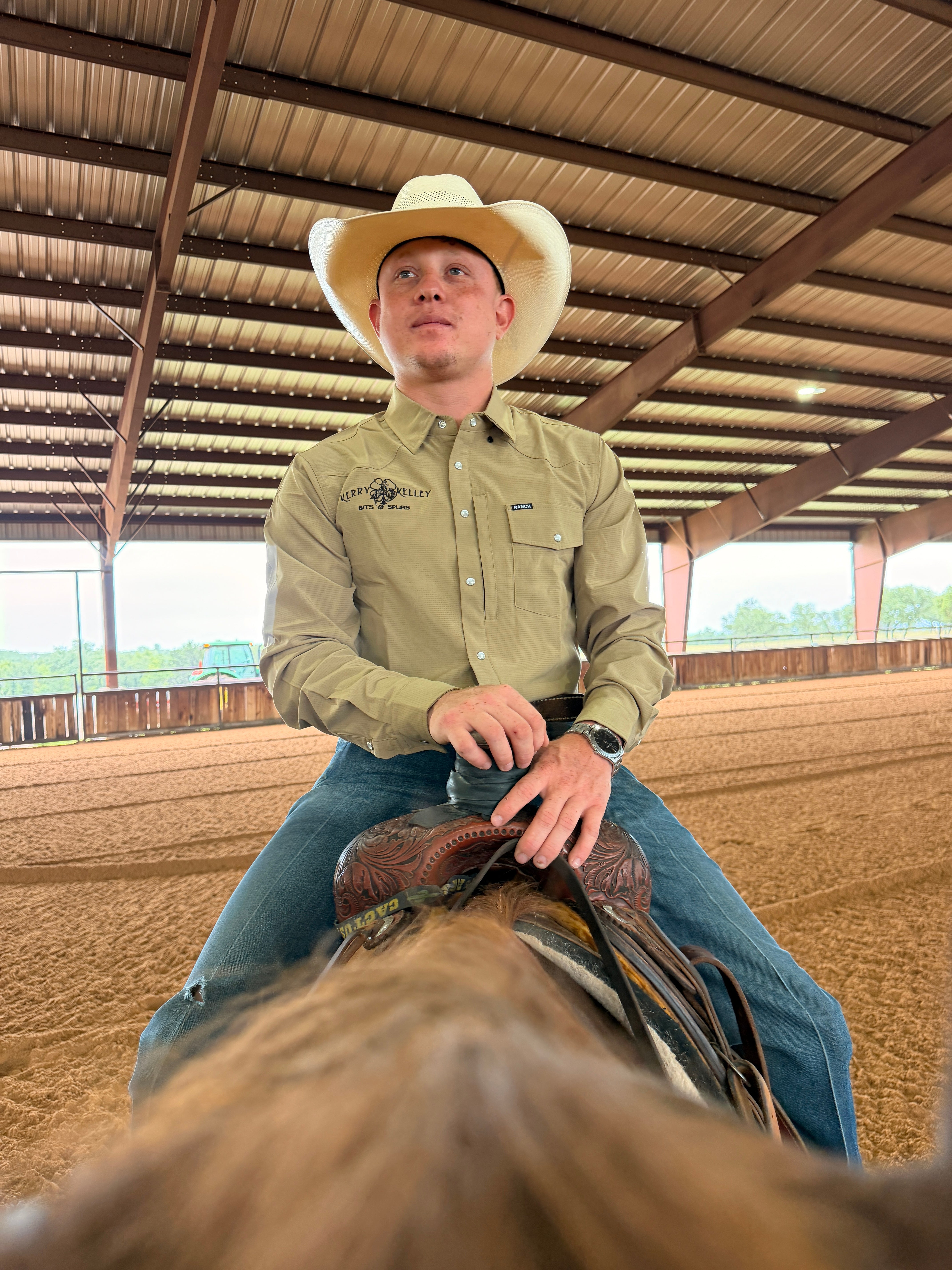 Ranch Outfitters / Kerry Kelley Long Sleeve Collard Pearl Snap - Buckskin