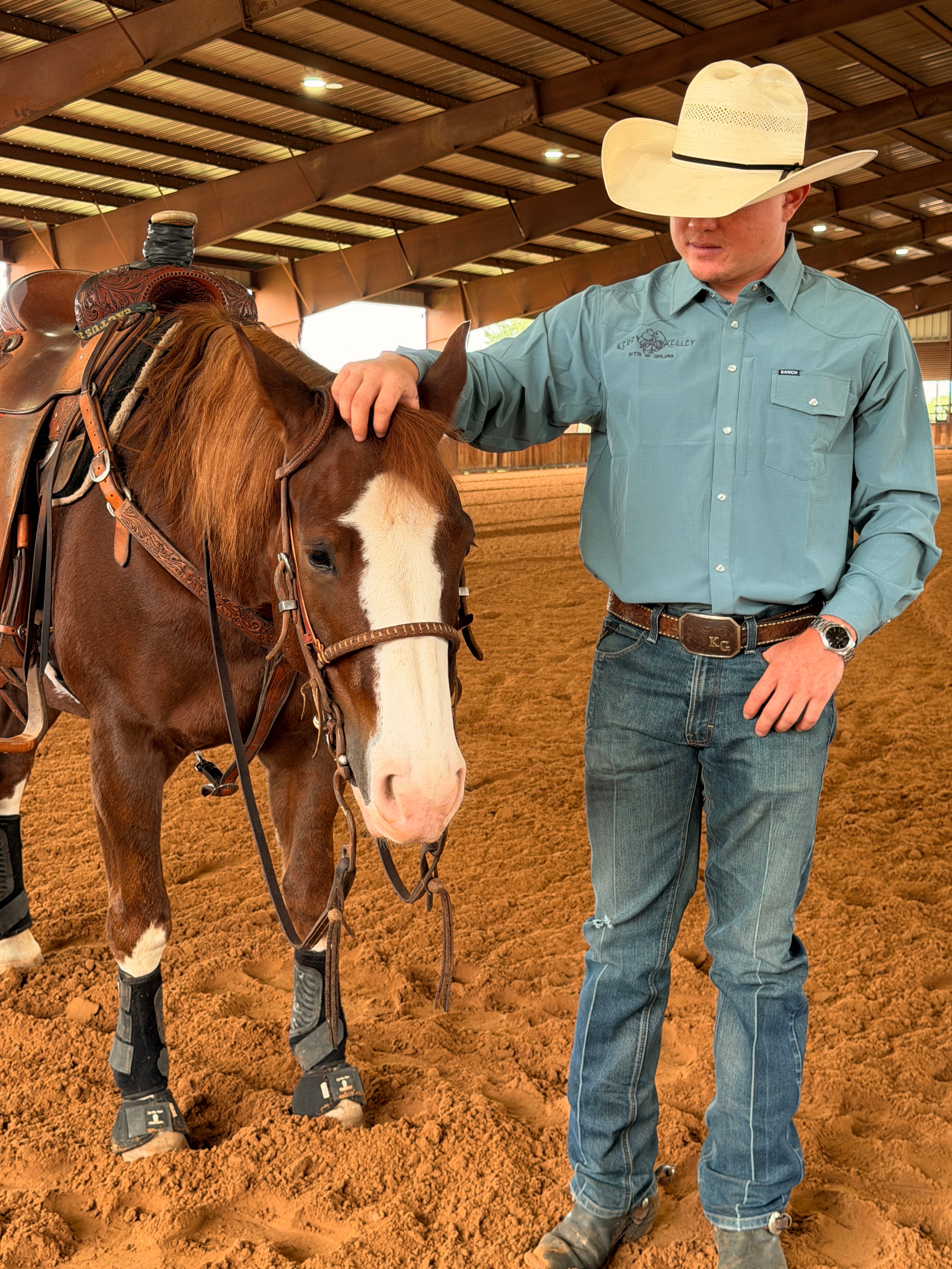 Ranch Outfitters / Kerry Kelley Long Sleeve Collard Pearl Snap - Frio