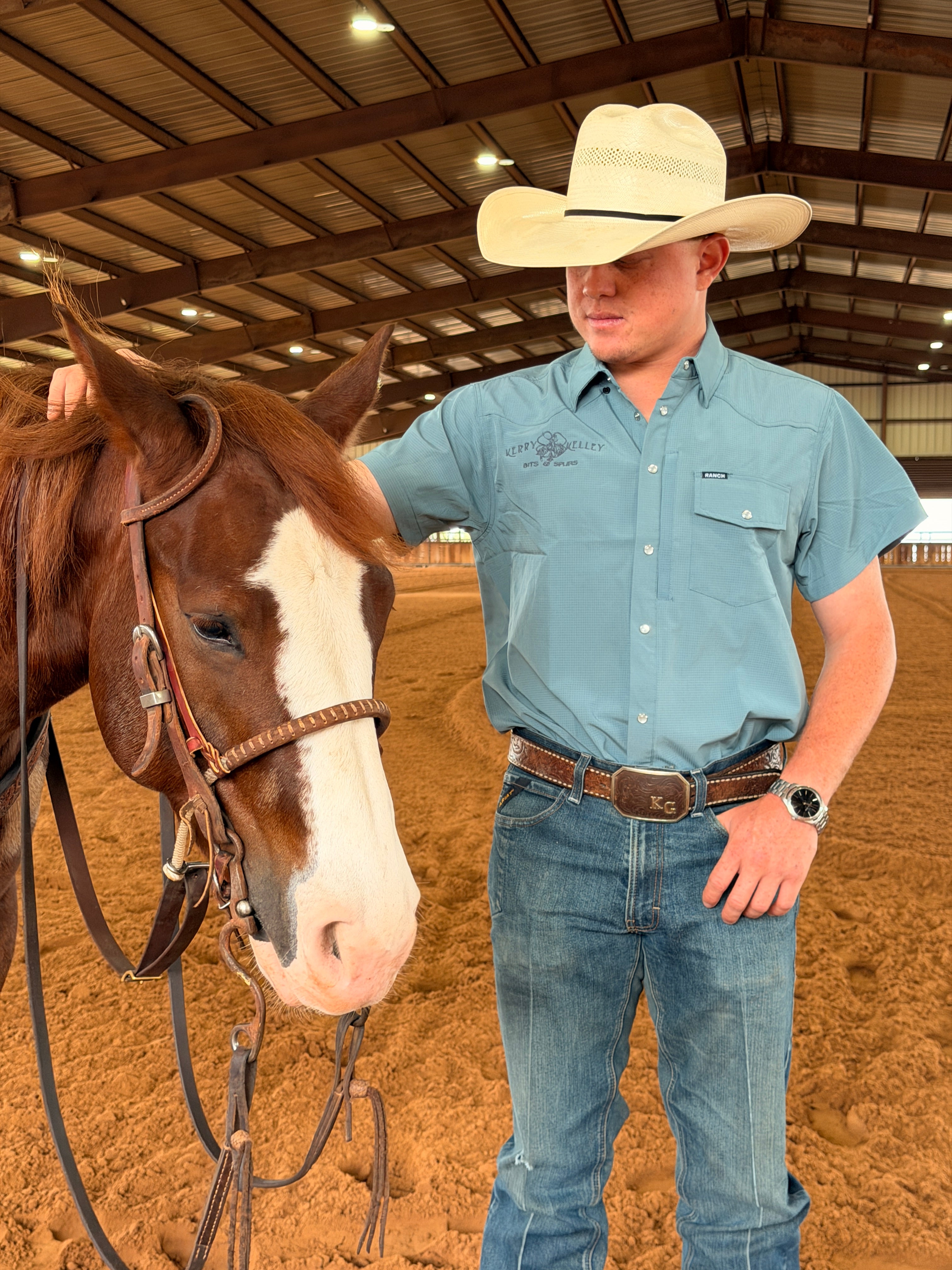 Ranch Outfitters / Kerry Kelley Short Sleeve Collard Pearl Snap - Frio