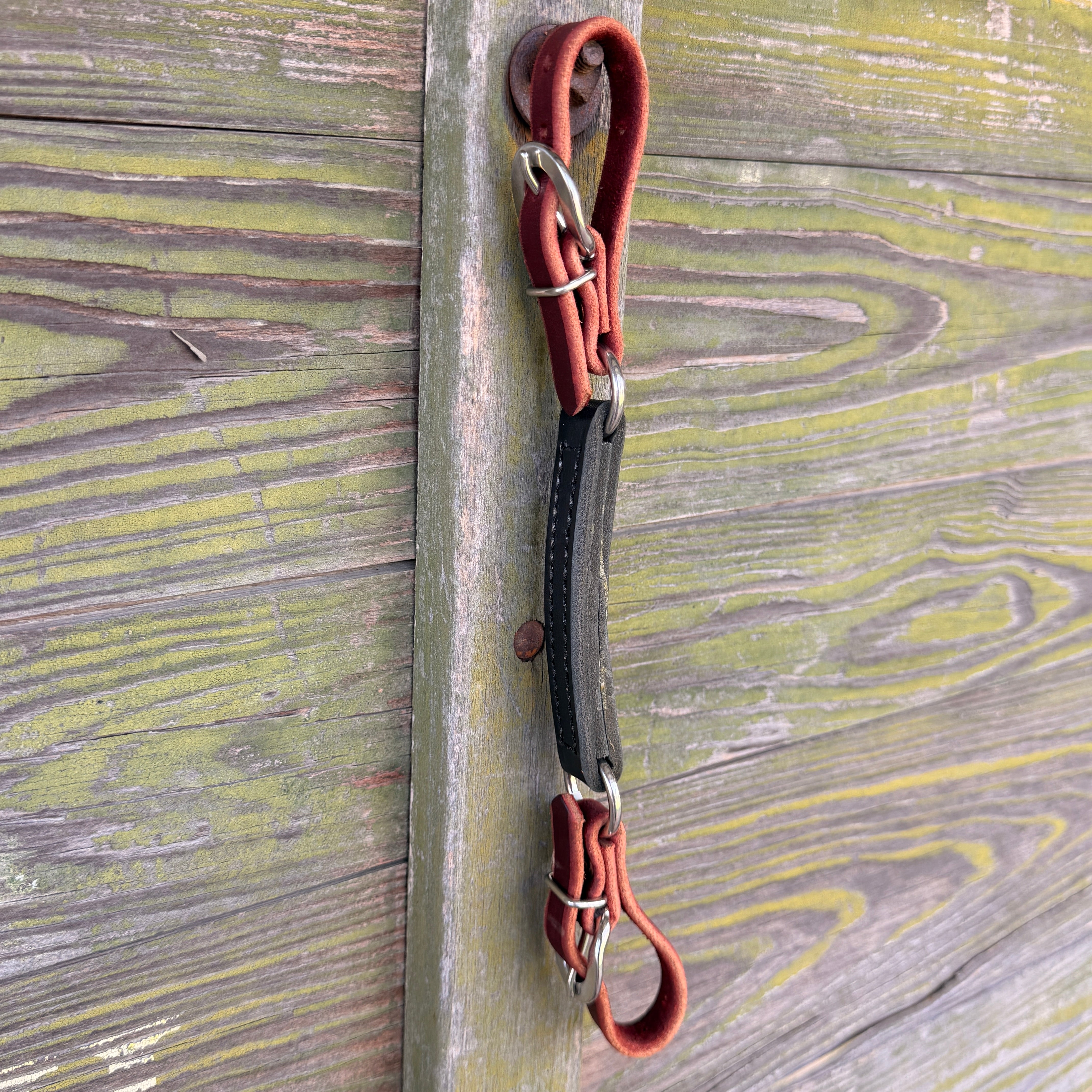 Thick Black and Brown Leather Curb