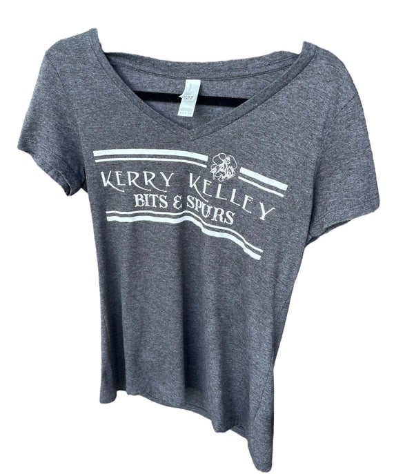 Classic Kerry Kelley Logo V-Neck - Grey