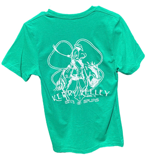 Bucking Horse/Clover T-Shirt - Green