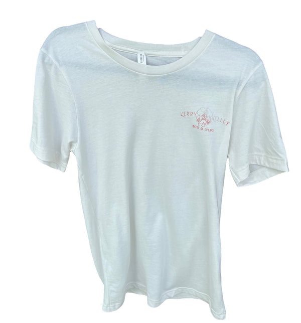 Distressed Bucking Horse/Clover Logo T-Shirt - White