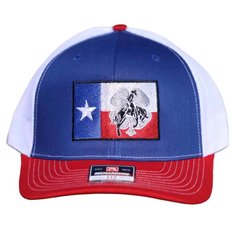 Texas Flag Logo Cap Royal Blue and Red/White