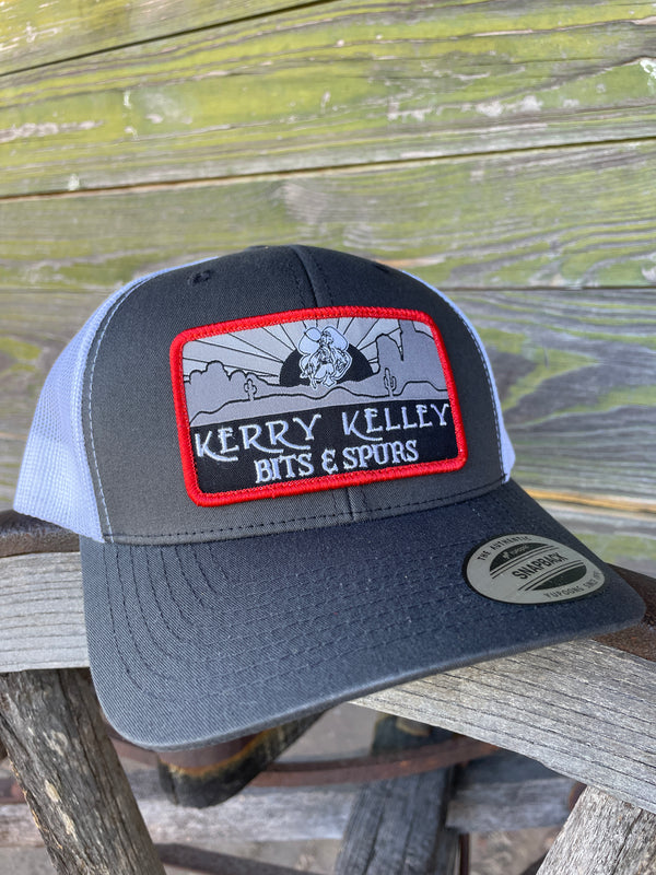Kerry Kelley - Red Dirt Caps Charcoal/White Curved Bill