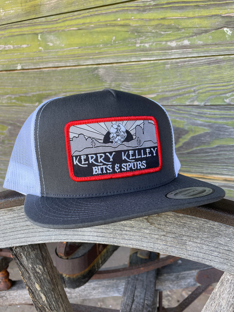 Kerry Kelley - Red Dirt Caps Charcoal/White Flat Bill