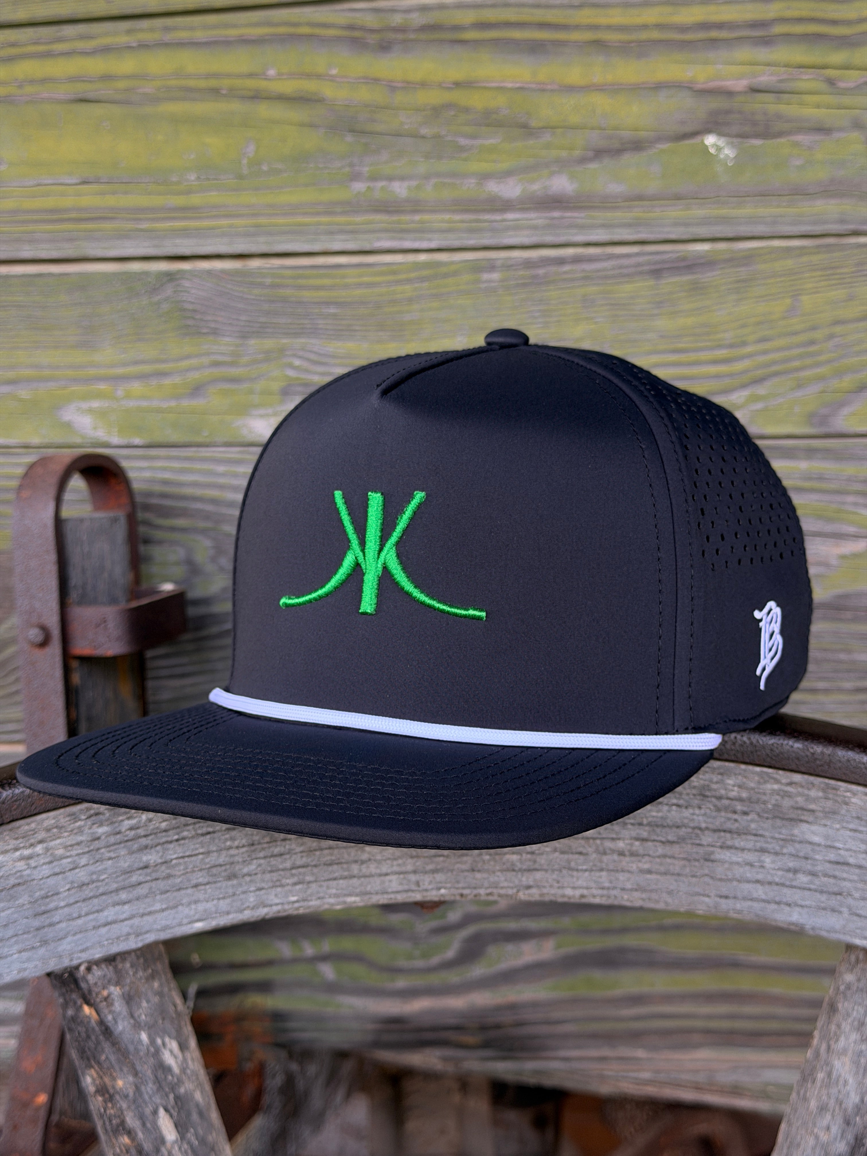 Branded Bills X Kerry Kelley Black Rope Cap w/ Green KK Brand