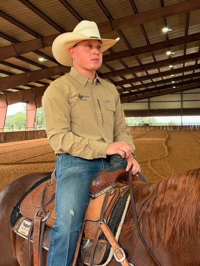 Ranch Outfitters / Kerry Kelley Long Sleeve Collard Pearl Snap - Buckskin
