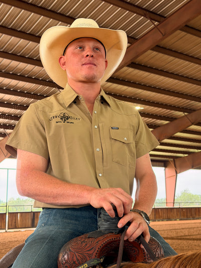 Ranch Outfitters / Kerry Kelley Short Sleeve Collard Pearl Snap - Buckskin