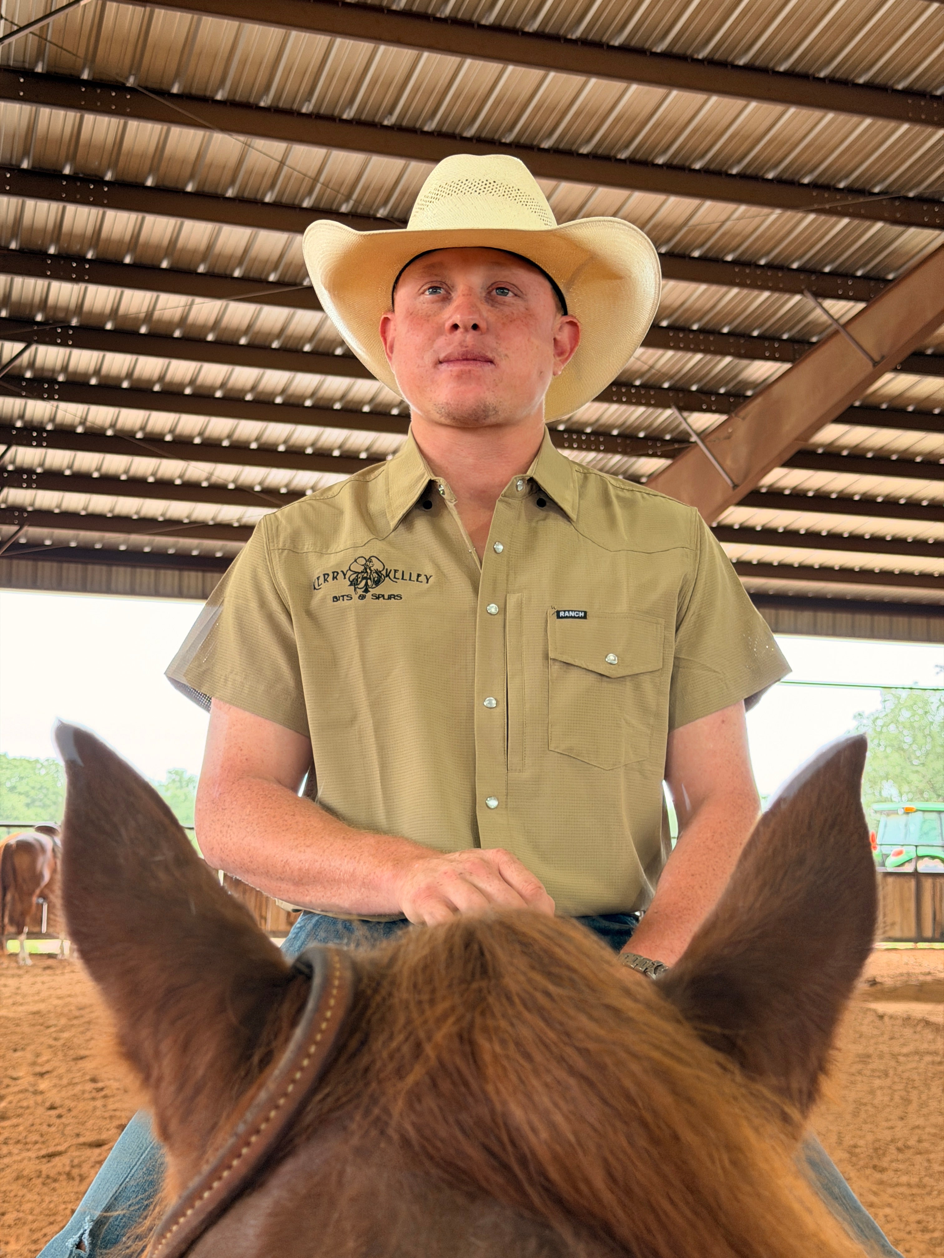 Ranch Outfitters / Kerry Kelley Short Sleeve Collard Pearl Snap - Buckskin