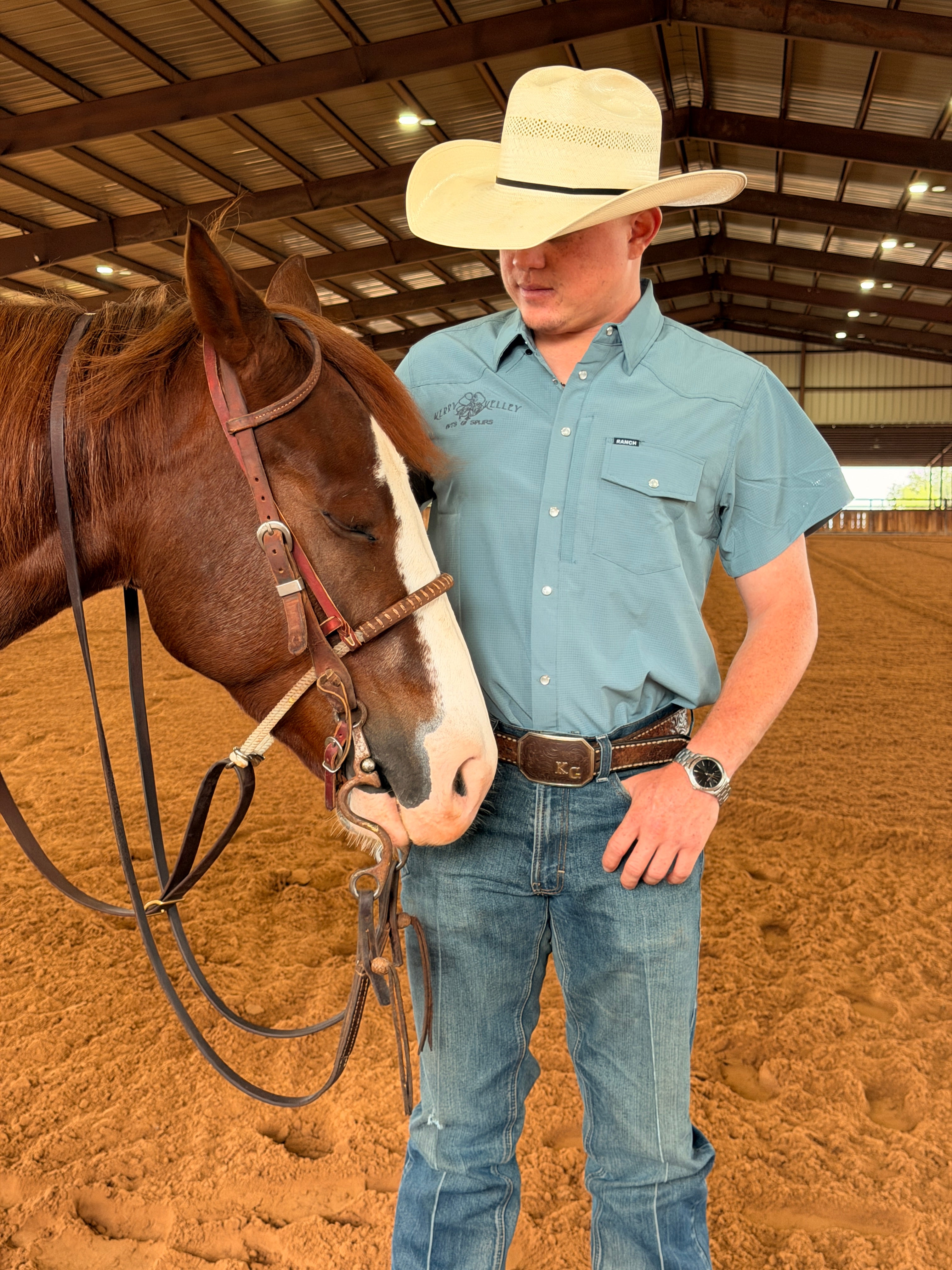 Ranch Outfitters / Kerry Kelley Short Sleeve Collard Pearl Snap - Frio