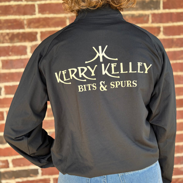 Kerry Kelley Brand Quarter Zip Pullover Black - White Brand w/ Kerry Kelley logo on Back