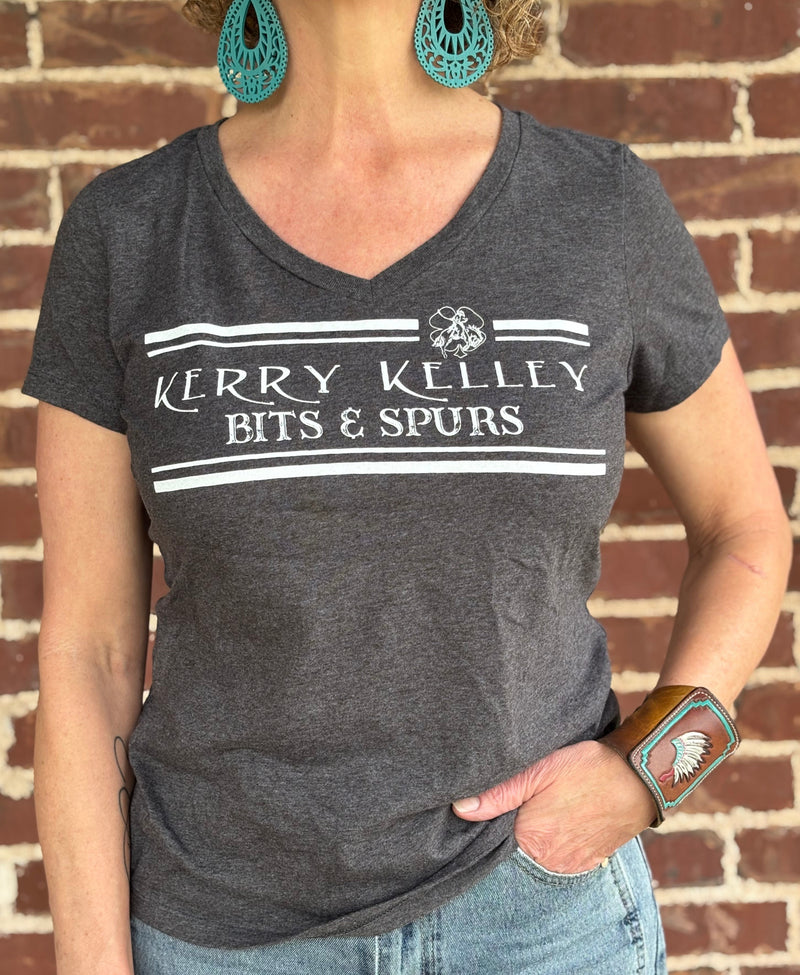 Classic Kerry Kelley Logo V-Neck - Grey