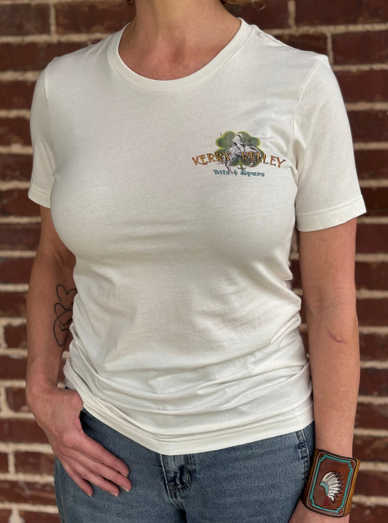 Kerry Kelley Original Logo T-Shirt Front and Back - Natural Color Unisex