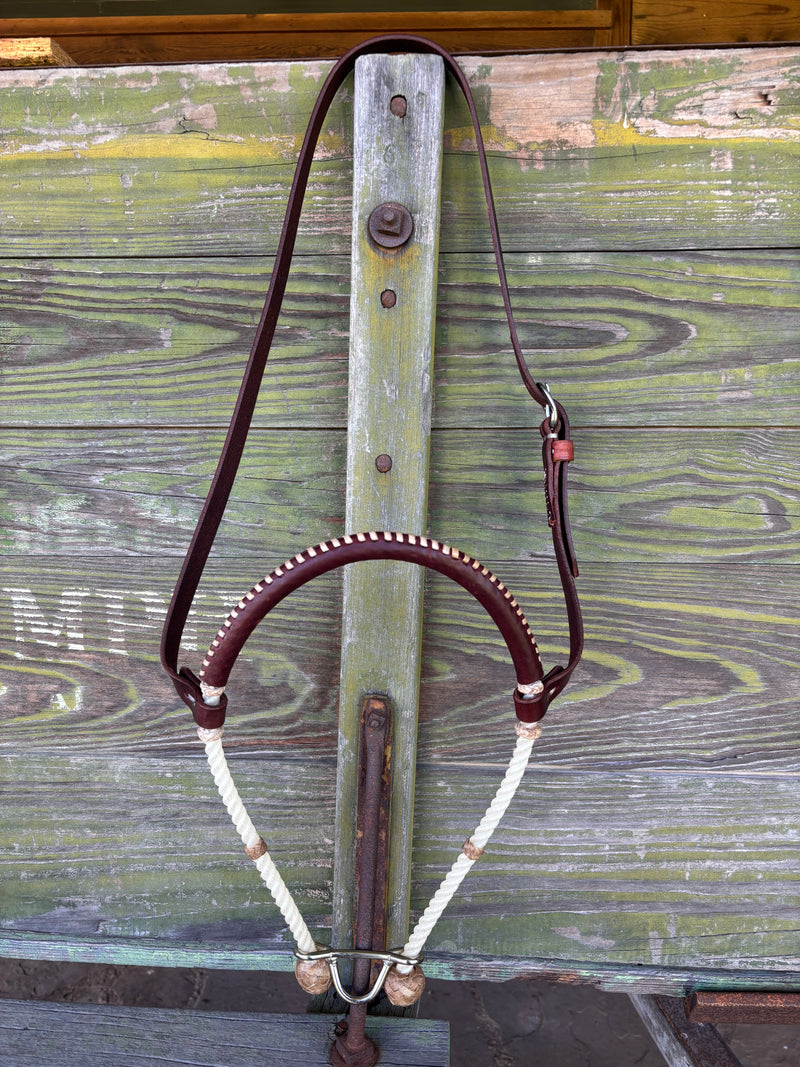 Dennis Moreland Rope Noseband w/ Dog Bone D-Ring