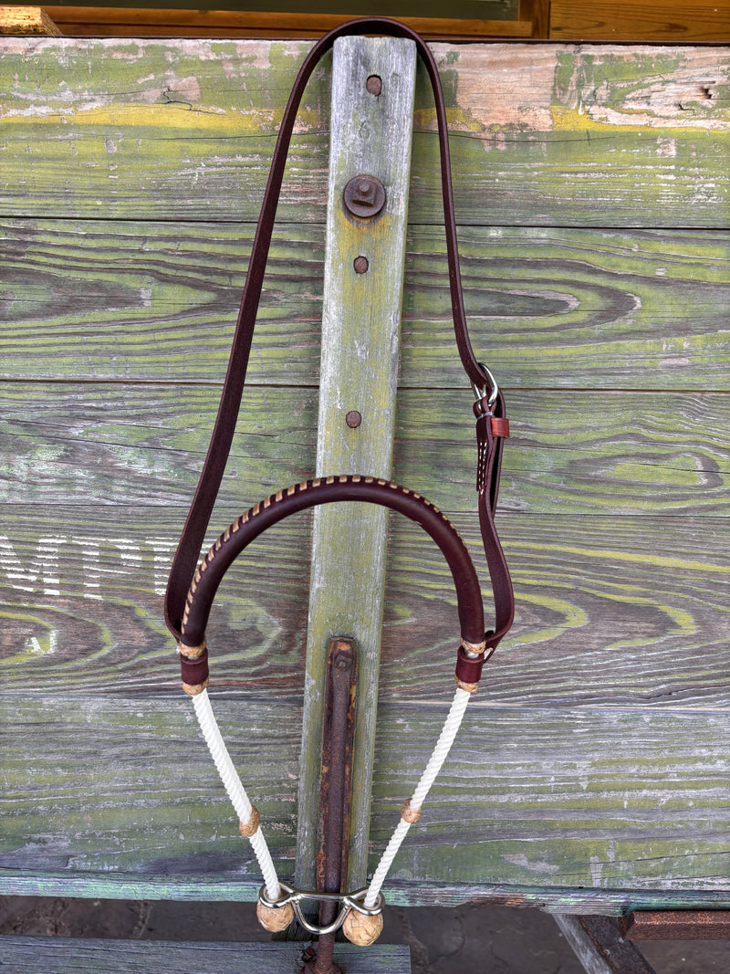 Dennis Moreland Rope Noseband w/ Dog Bone D-Ring
