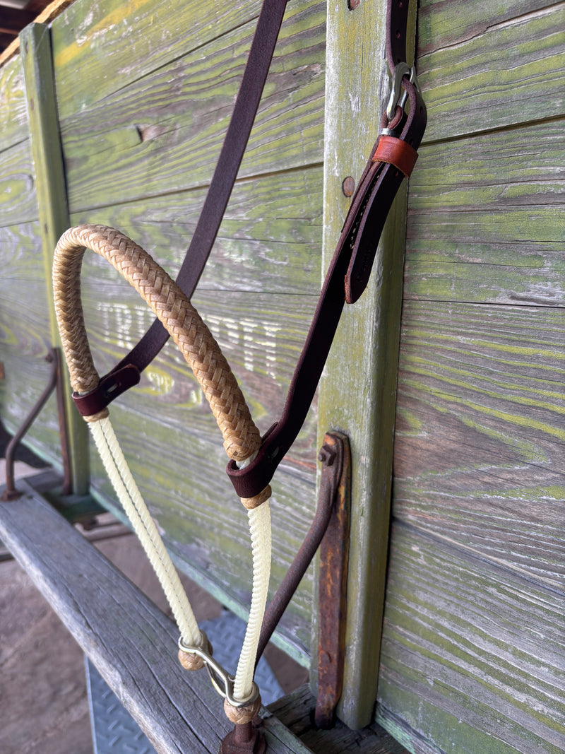 Dennis Moreland Rope Noseband w/ Dog Bone D-Ring