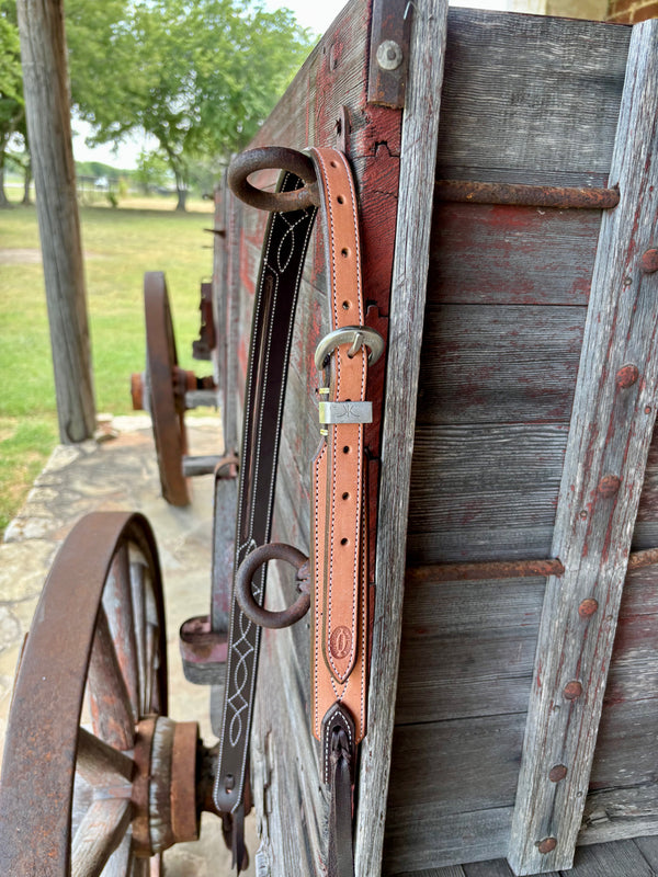 Cassle Smooth Stitched Split Ear Headstall w Plain KK Buckles