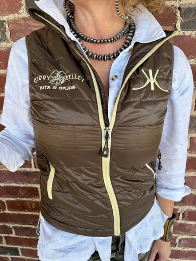 Kerry Kelley Embroidered Quilted Puffer Vest - Unisex