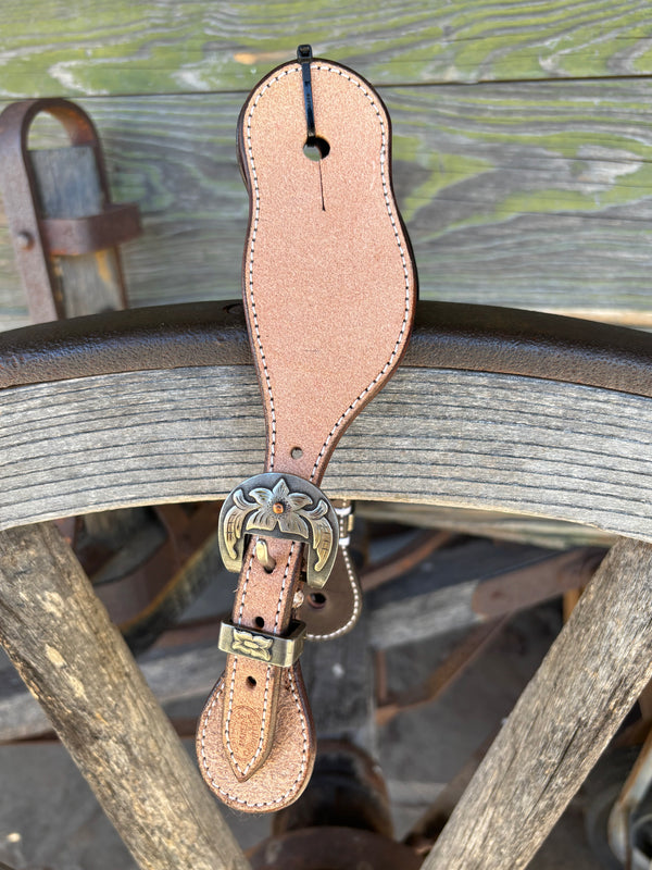 Clay Cassle Small-Medium Round Rough Out Spur Straps w/ KK Fancy Buckles