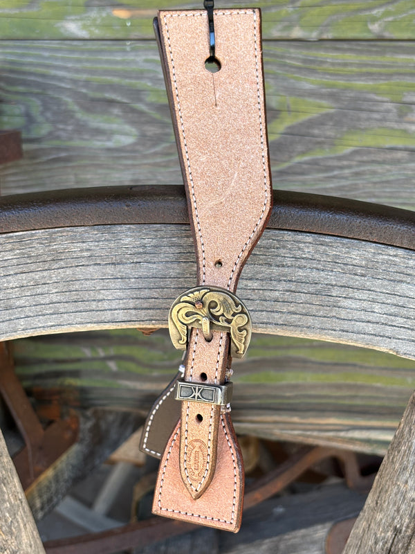 Clay Cassle Small-Medium Square Rough Out Spur Straps w/ KK Scroll Buckles
