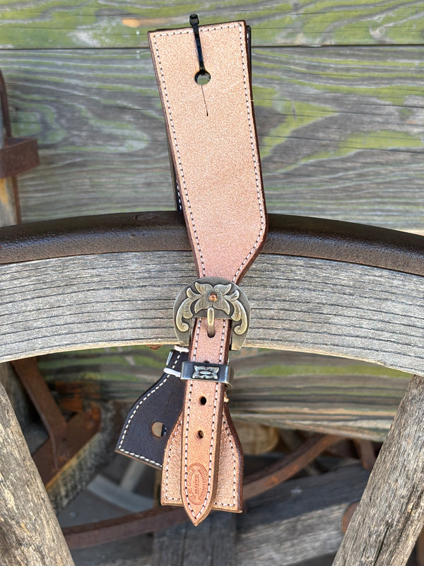 Clay Cassle Medium-Large Square Rough Out Spur Straps w/ KK Fancy Buckles