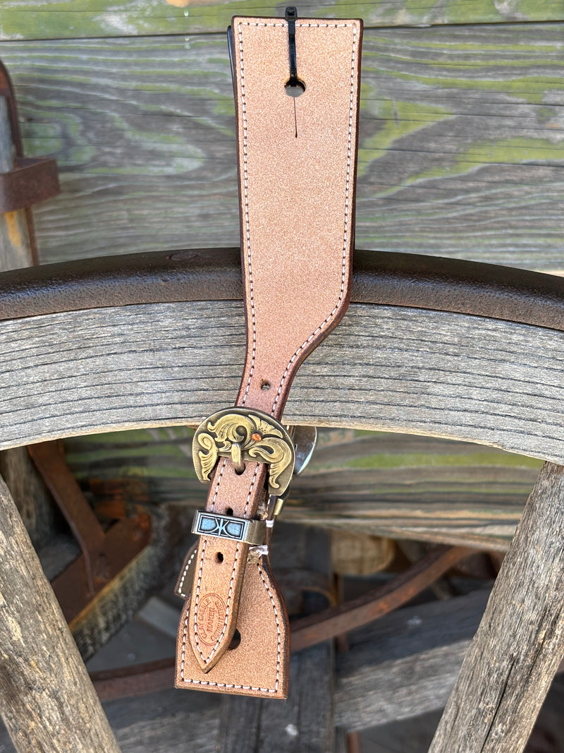 Clay Cassle Medium-Large Square Rough Out Spur Straps w/ KK Fancy Buckles