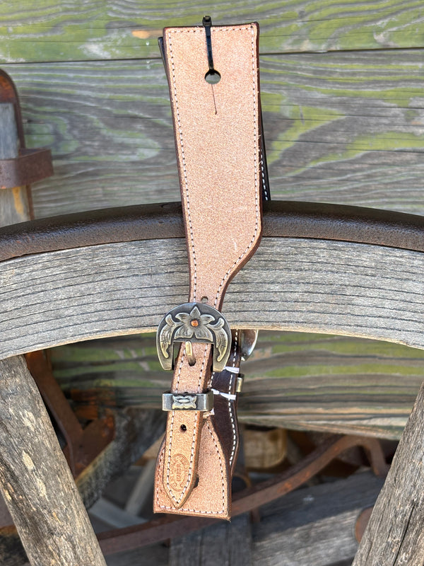 Clay Cassle Medium-Large Square Rough Out Spur Straps w/ KK Fancy Buckles