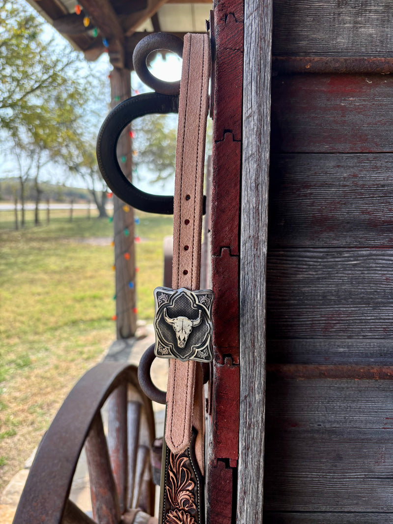 JD Roughout and Tooled Headstall w/ KK buckles