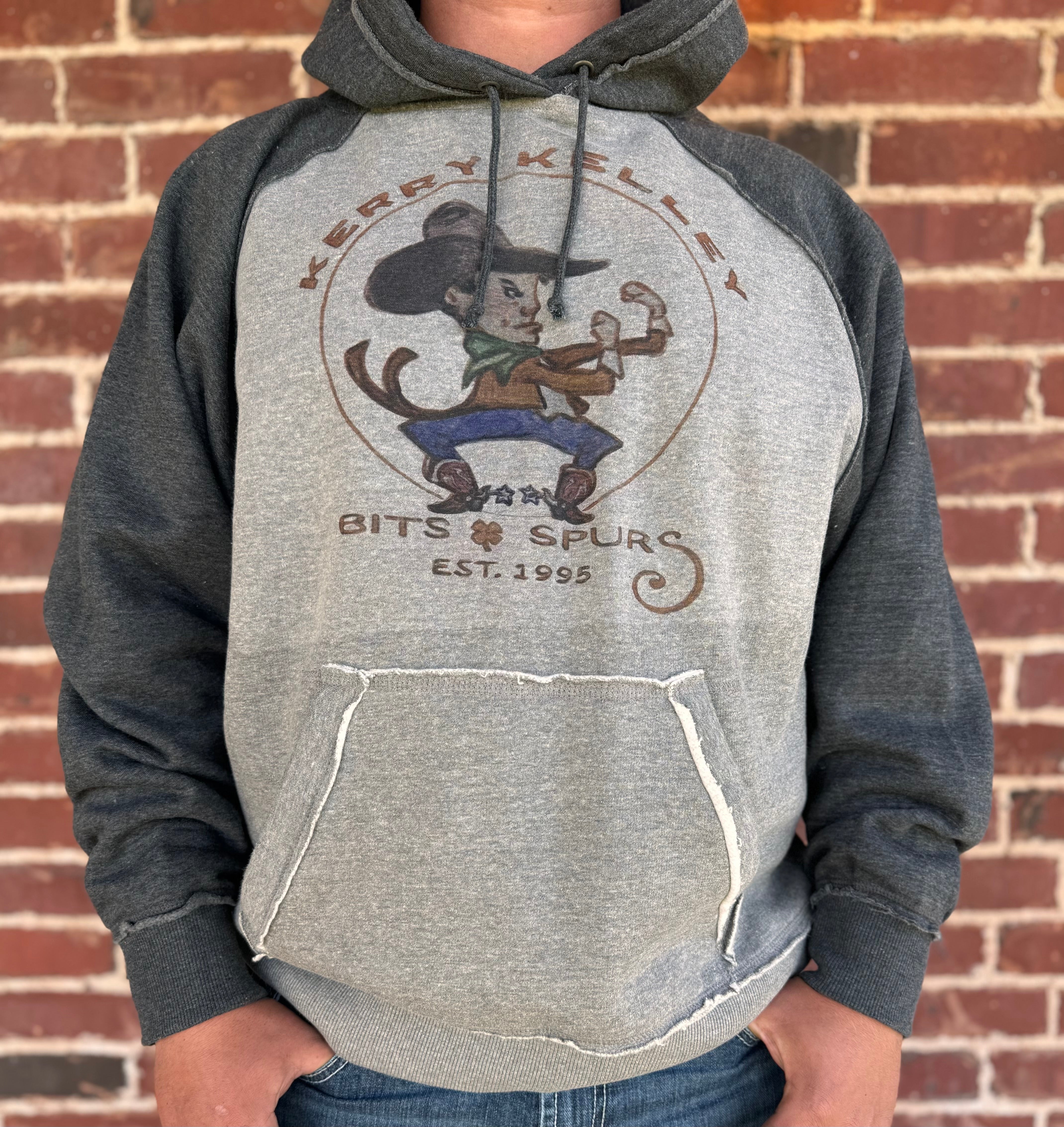 Unisex Two-Tone Grey Fighting Irishman Hoodie
