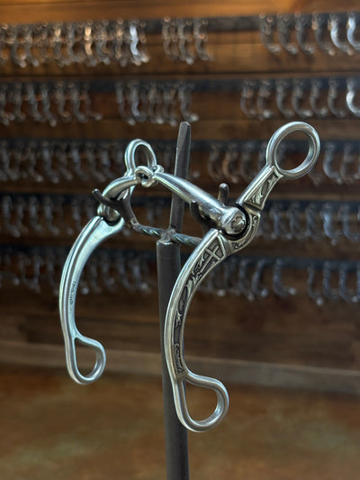 Fancy 65 Smooth Snaffle with Cross Engraving