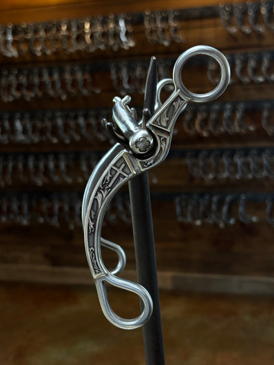 Fancy 65 Smooth Snaffle with Cross Engraving