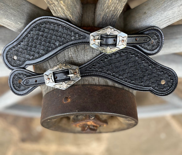 Jake Vance X-Large Spur Straps w/ KK Diamond Buckles