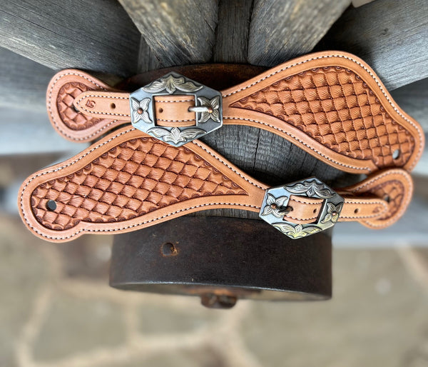 Jake Vance X-Large Spur Straps w/ KK Diamond Buckles