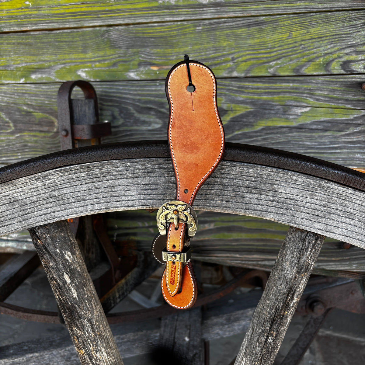 Clay Cassle Small- Medium Round Smooth Spur Straps w/ KK Fancy Buckles