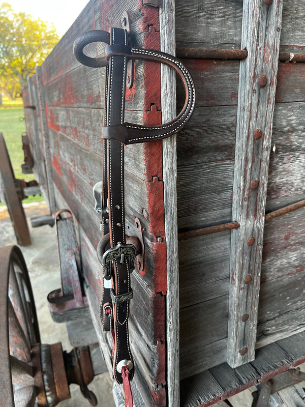 Bob Scott Single Ear Loop Headstall w/ Scroll Ranger Buckle