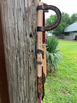 JD Roughout and Tooled Headstall w/ KK buckles