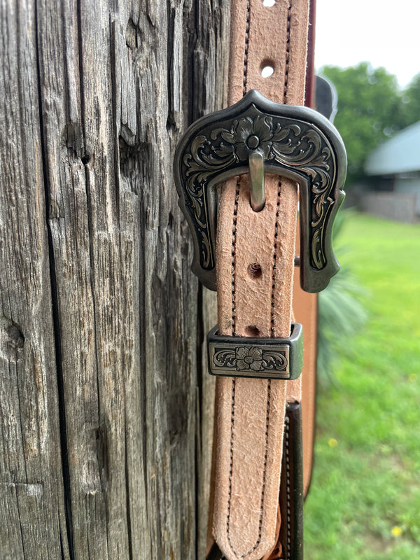 JD Roughout and Tooled Headstall w/ KK buckles