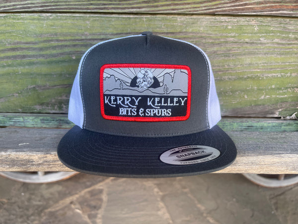 Kerry Kelley - Red Dirt Caps Charcoal/White Flat Bill
