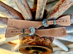 Jake Vance Large Roughout Spur Straps - Square Fancy Buckles