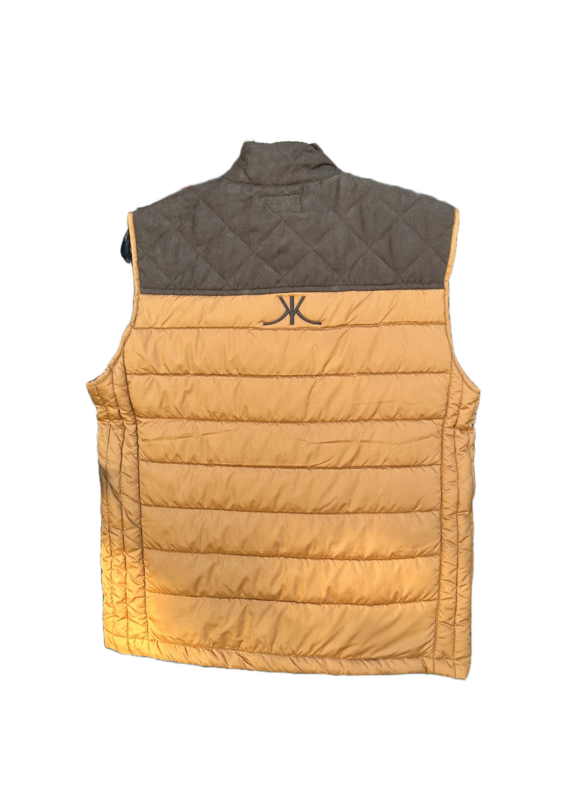 Kerry Kelley Brand Packable Hooey Vest Tan w/ Brown Yoke