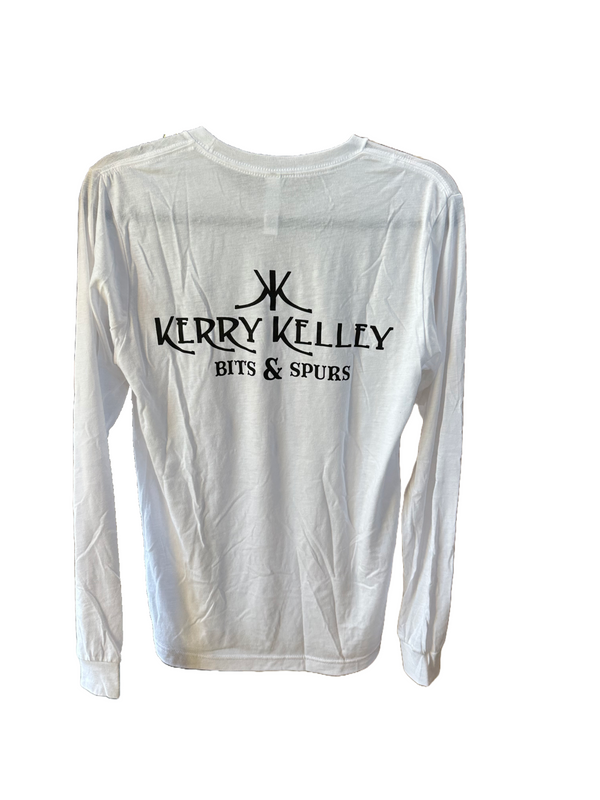 Kerry Kelley Brand Black Logo Long Sleeve - White