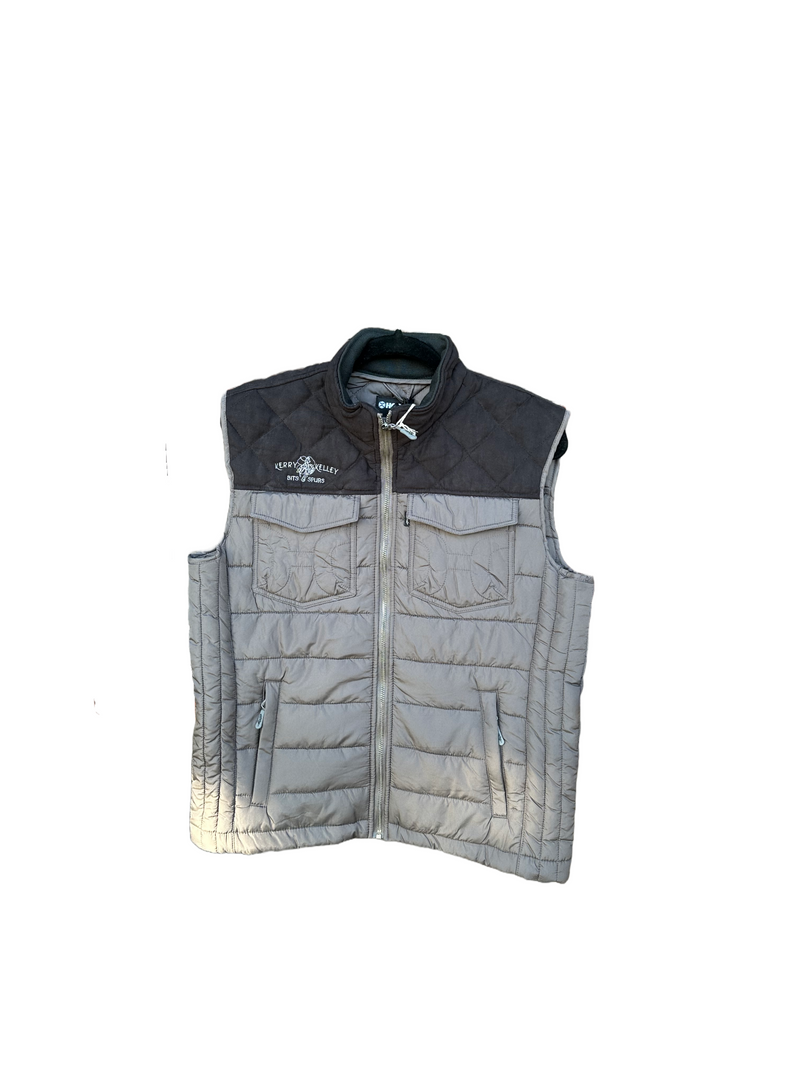 Kerry Kelley Brand Packable Hooey Vest Grey w/ Charcoal Yoke