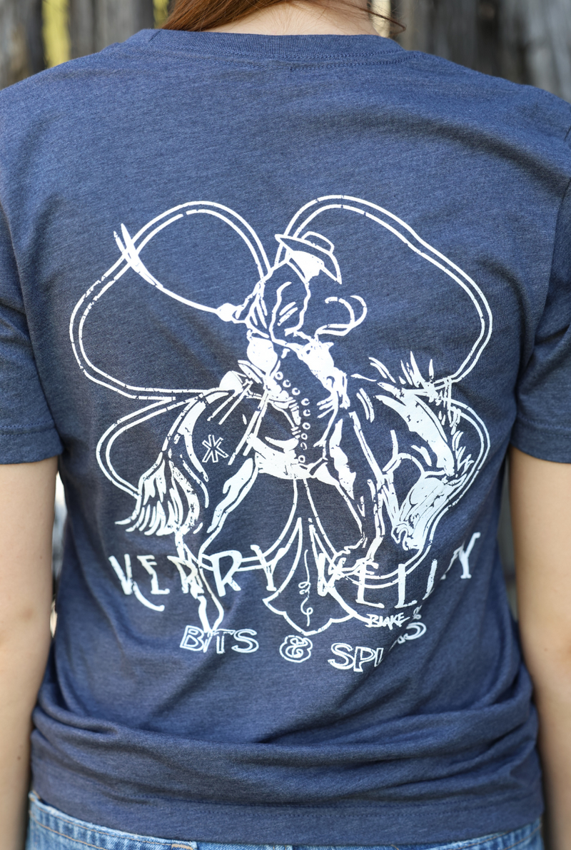 Navy Blue Bucking Horse/Clover T-Shirt