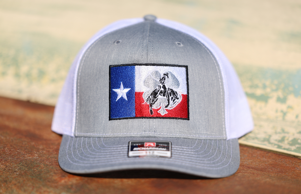 Texas Flag Logo Cap Grey/White