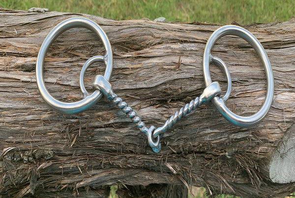 DC O-Ring Locked Weighted Twisted Wire Snaffle