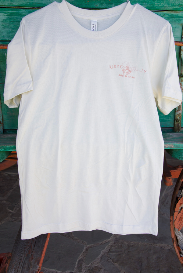 White Distressed Logo Short Sleeve T-Shirt